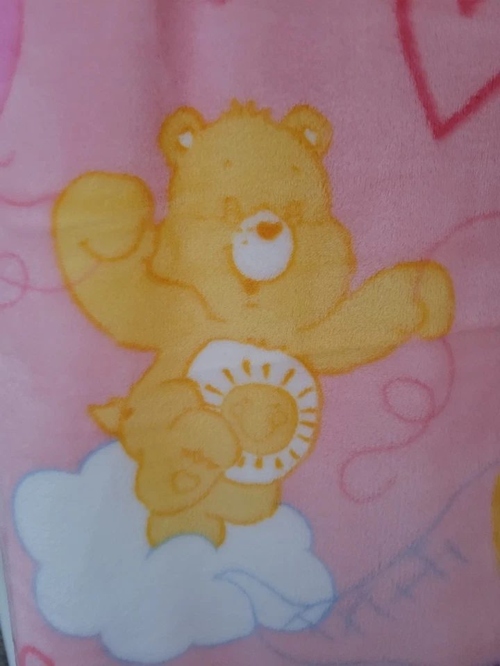 Розовый сердца уход медведи мягкий плюшевый плед - 50 x 70 дюймов - новый с Ярлыками - Изображение 4 из 4