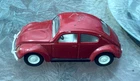 Vintage 1960s Tonka VW Red Beetle Bug Pressed Steel Toy Car #52680