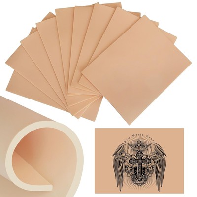 3mm Tattoo Practice Skins - 10-Pack Professional 7.5'' x 5.6'', complexion 10pc 