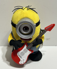 Minion Rock N Roll Stuart Guitar Playing Electronic Plush Toy 9'' Despicable Me