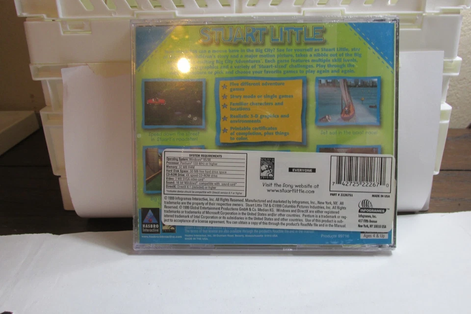 Stuart Little: Big City Adventures CD-ROM Game Jewel Case Free Shipping - Image 2 of 2