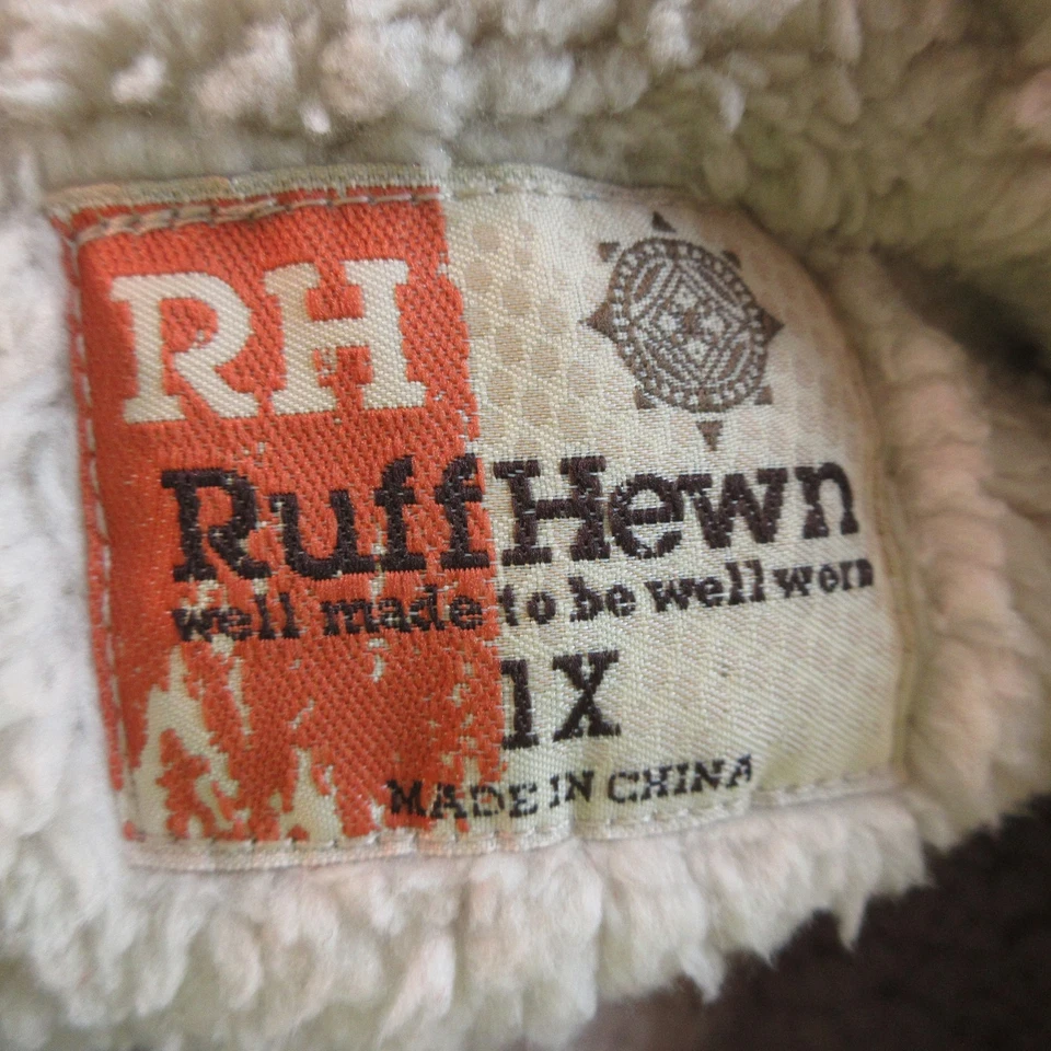 Chaleco tallado con volantes para hombre 1X rojo negro búfalo a cuadros imitación sherpa con capucha al aire libre Foto 2 de 4