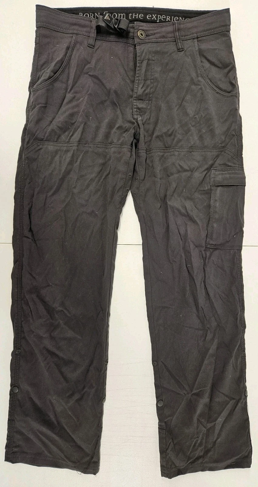Prana Stretch Zion Convertible Cargo Hiking Pants Mens Size 32x30 Gray Outdoors