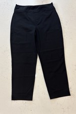 Kirkland Signature Ankle Black Pants Stretch Zipper Pockets , Size Medium