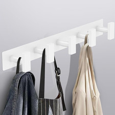 Coat Rack Wall Mount - 5 Hat and Coat Hooks, Heavy Duty Towel Racks for Bathroom