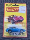 1980 Vintage Matchbox Superfast #59 Porsche 928 Die Cast Blue 1979 NIB