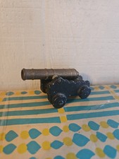 Vintage 3 Cast Iron With Brass Barrel Miniature Replica Toy Cannon MFCO 1/0