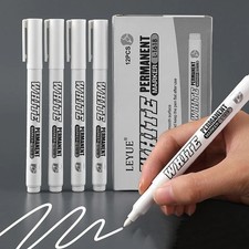 1/2/3pcs White Permanent Marker Pens For Metal, Art, Wood, Plastic, Drawing