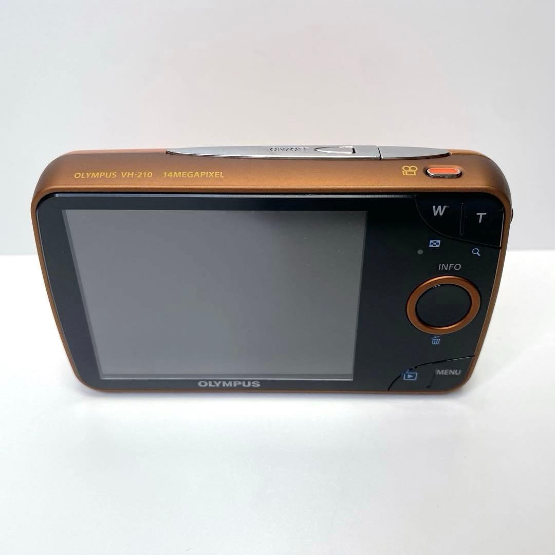 OLYMPUS VH-210 Orange Retro Digital Camera Compact Design Tested