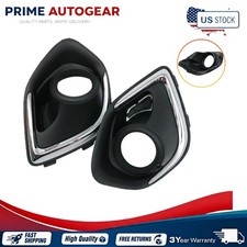 Leftright Front Fog Lamp Covers Bezel Fits 2013-2015 Mitsubishi Outlander Sport