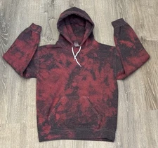 Jack Daniels Tennessee Fire Whiskey Red Black Tie Dye Hoodie Sweatshirt Small