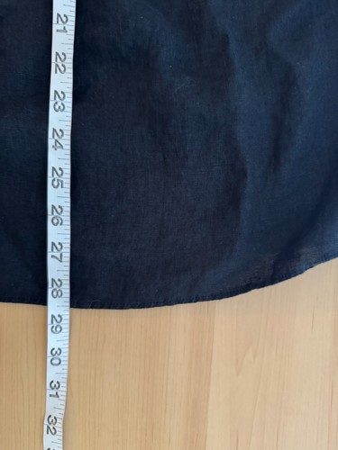 J.Crew Womens Puff-Sleeve Smocked Linen Mini Dress Black Teen Size XL - Afbeelding 13 van 18