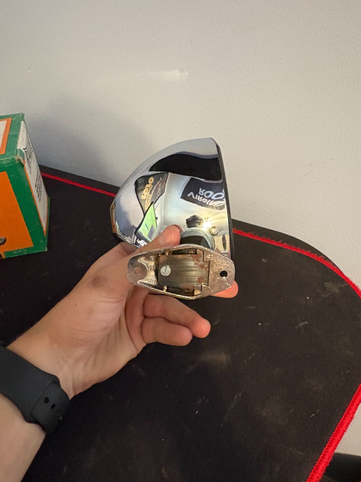 NOS Vitaloni Rallye Chrome Mirror - Vintage Italian - Ferrari Maserati Fiat -