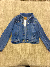 Levi Strauss Co. Blue Denim Jacket Unisex Kids XL 13-15Y Button Pockets