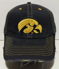 Iowa Hawkeyes Bimm Ridder Sportswear Distressed Adjustable Hat Black/Yellow 