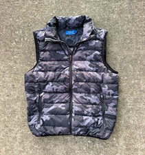 Polo Ralph Lauren Men  s Down Puffer Vest Full Zip Pockets M,small stitching flaw