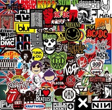 US 100PCS Rock Band Stickers Lot Punk Music Heavy Metal Bands Sticker Decal