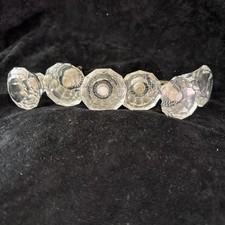 6 Crystal Round Facet Knobs Elegant Pulls Drawers Cabinets