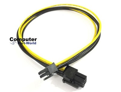 Mini 6pin Male to 6pin Male PCIe Power Cable for Mac Pro GPU 35CM 18AWG #zb