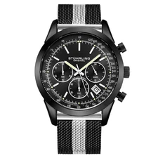 Monaco Silver/Alloy | Black Dial Wristwatch 3975.3