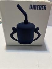 Direder Silicone Toddler Sippy Cup Teal Blue With Handles