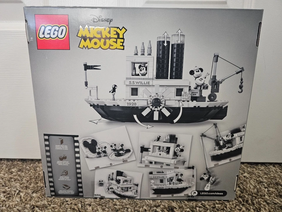 LEGO Ideas 21317 Steamboat Willie Mickey Mouse New Sealed Retired - Image 2 of 3