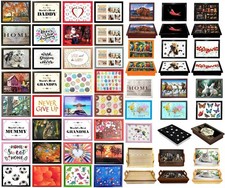 CUSHIONED LAPTRAYS LAP TRAY TV DINNER BEAN BAG PADDED CUSHION GIFT MANY DESIGNS 