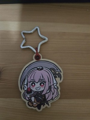 Hololive Mori Calliope Tsujita Collab Wooden Keychain