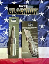 Klein Tools Blackout Screwdriver  2 Piece Tool Set. Limited Edition. Brand New.