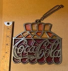 Vintage Coca Cola Tiffany Style Glass Hanging Sun Catcher Decoration