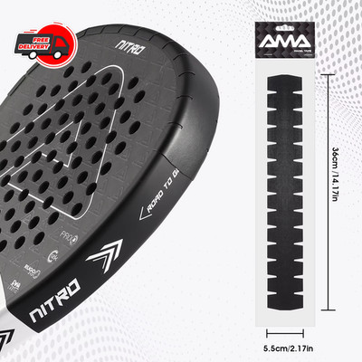 AMA SPORT Padel Racket Edge Protection Tape 1/2/3/4/5/6 Pack Transparent/Black
