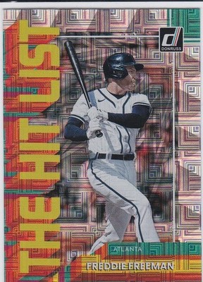 FREDDIE FREEMAN Los Angeles Dodgers Braves Donruss THE HIT LIST VECTOR VARIATION