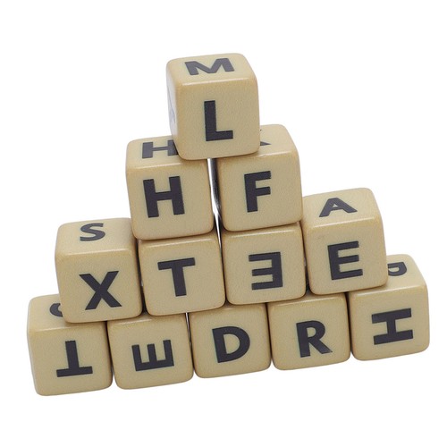 6 Seitige Würfel Kreuzworträtsel Spiel 12 Würfel Buchstaben Word Spiele - Bild 24 von 24