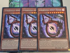 Yugioh 3x Schwarzschild Infinity Dragon MZTM-EN013 Maze of the Master 1st Ed NM