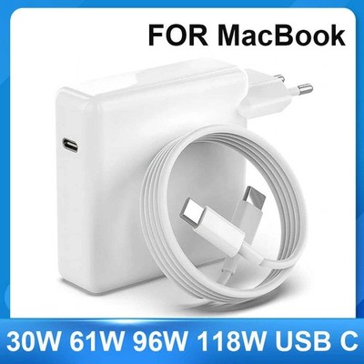 30W 61W 96W 118W USB C Charger Power Adapter for MacBook Pro 16, 15, 13 inch, Ne