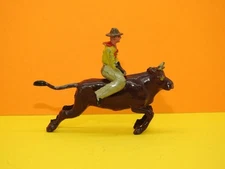 JOHILLCO VINTAGE 1930s LEAD WILD WEST SERIES RARE COWBOY RIDING A STEER