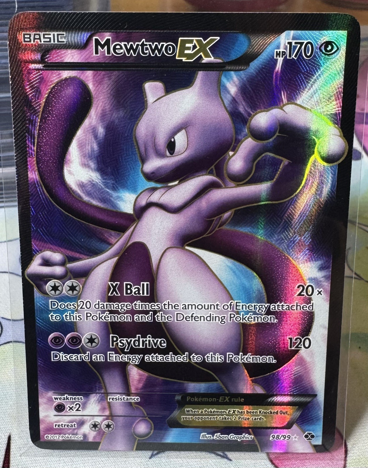 Mewtwo ex 2012 Black & White: Next Destinies #98/99 Holo (Full Art