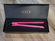 SOLEIL Styling Comb Heat Brush Straightener -PINK -Model L40HBS-B1 -NEW