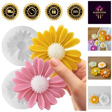 Elegant 2-Piece Daisy Flower Mold Set - Versatile Silicone for Home Decor