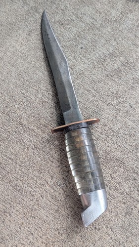 Vintage Theater Made Military Knife Stacked Plexiglass Handle WWII Lucite