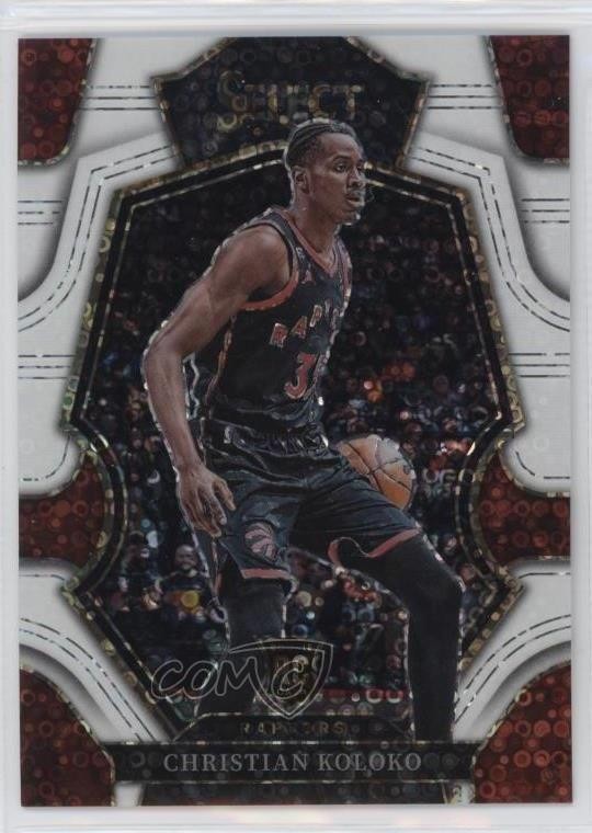 2022 Panini Select Premier Level White Disco Prizm 62/75 Christian Koloko 15ej