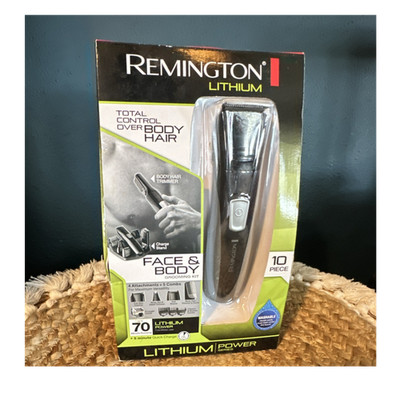 Remington Black Grooming Kit Face & Body, Trimmers, Foil Shaver, Charge Stand