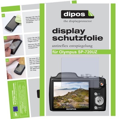 2x Schutzfolie matt für Olympus SP-720 UZ Displayschutzfolie Folie Display