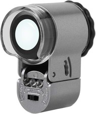 50X/60X Jewelry Loupe Mini Pocket Magnifier LED UV Light Jewelers Tool