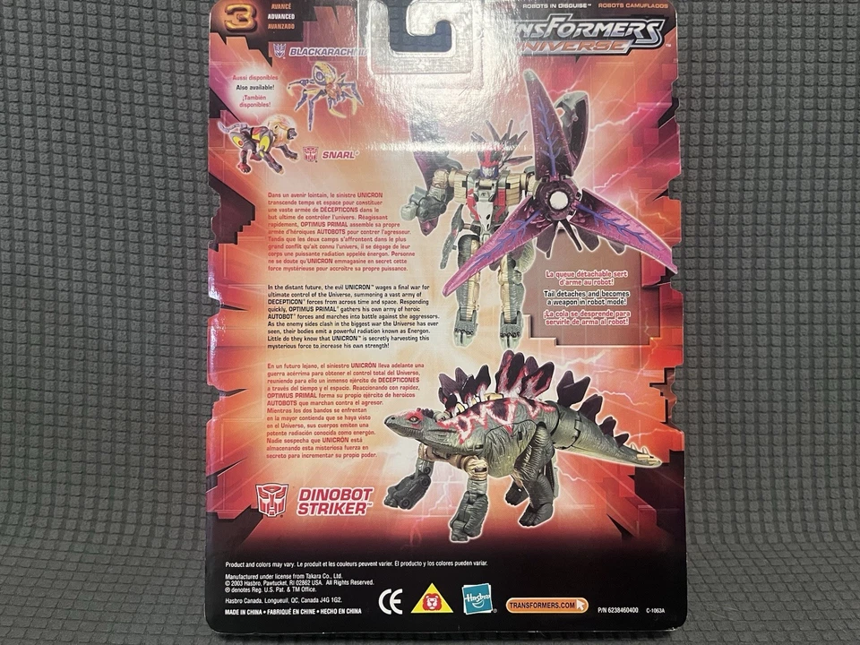 HASBRO Transformers Universe 2003 Deluxe Class DINOBOT STRIKER -MOSC - Image 2 of 4