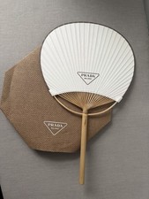 Prada Summer 2024 VIP VIC Gift Seashell Painted Fan NEW Collector's Item 