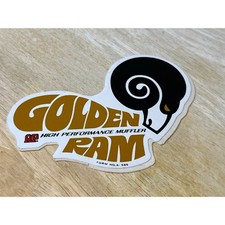 OEM NOS Vintage Golden Ram AP High Performance Muffler Drag Racing Vinyl Decal