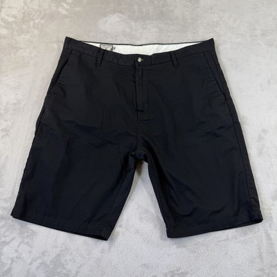 Volcom Men's Size 40 Black Flat Front Casual Chino Shorts Summer Skateboarding