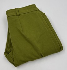 Everlane Women's 10 Cotton Green High Waisted Wide Leg Dress Pants