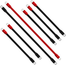 Cable 7 Pc Set  2 Awg HD Golf Cart Battery Club Car 48 Volt Wire Kit, Golf Cart